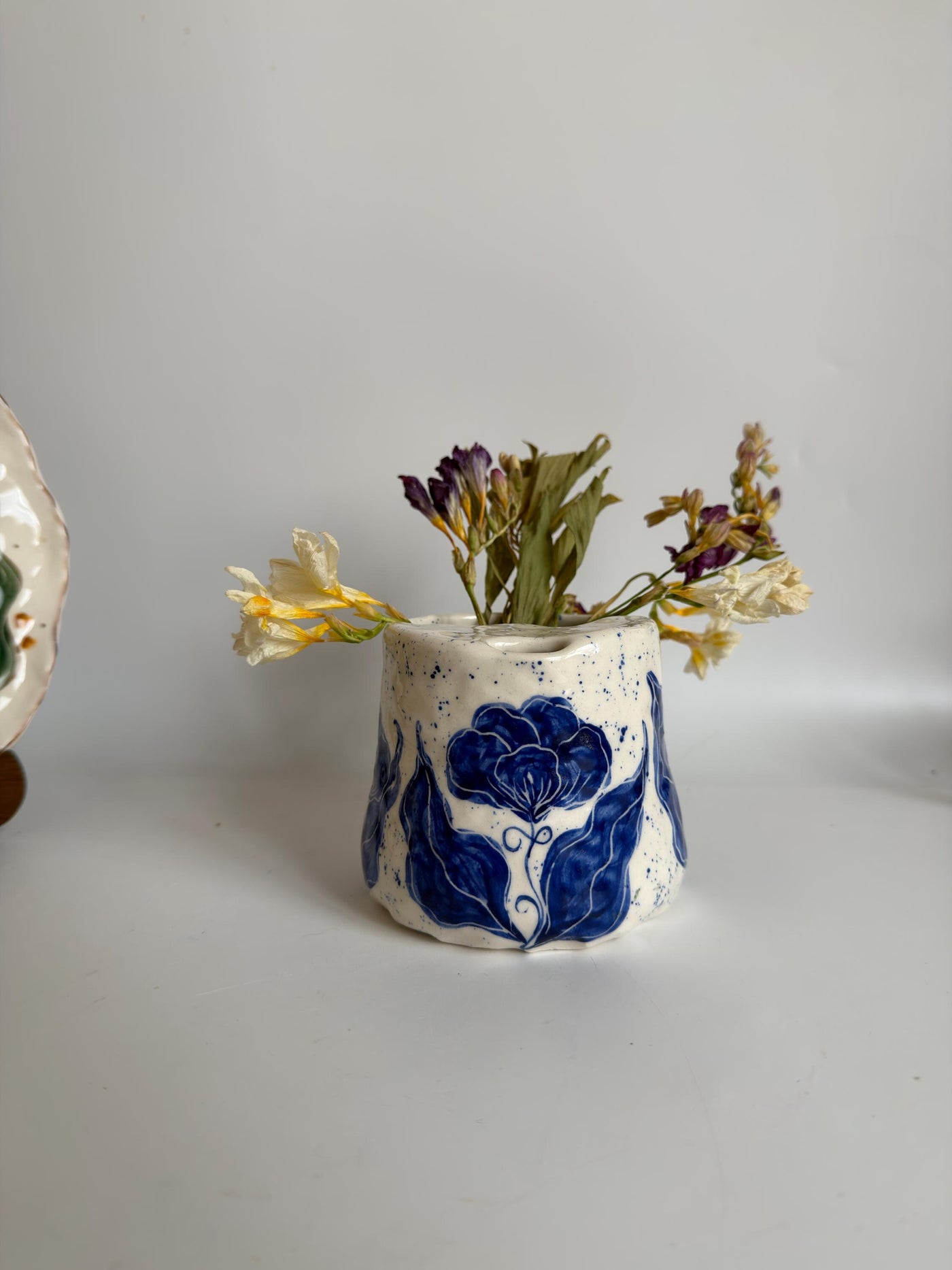 Blue Floral Travel Mug
