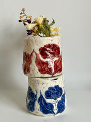 Burgundy Floral Travel Mug