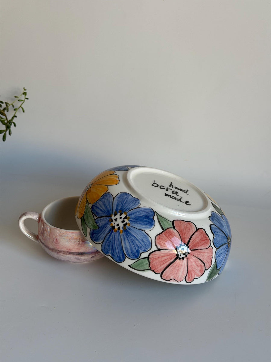 Colorful Big Flower Bowl
