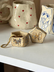 Mini Blue Floral Jewelry Box