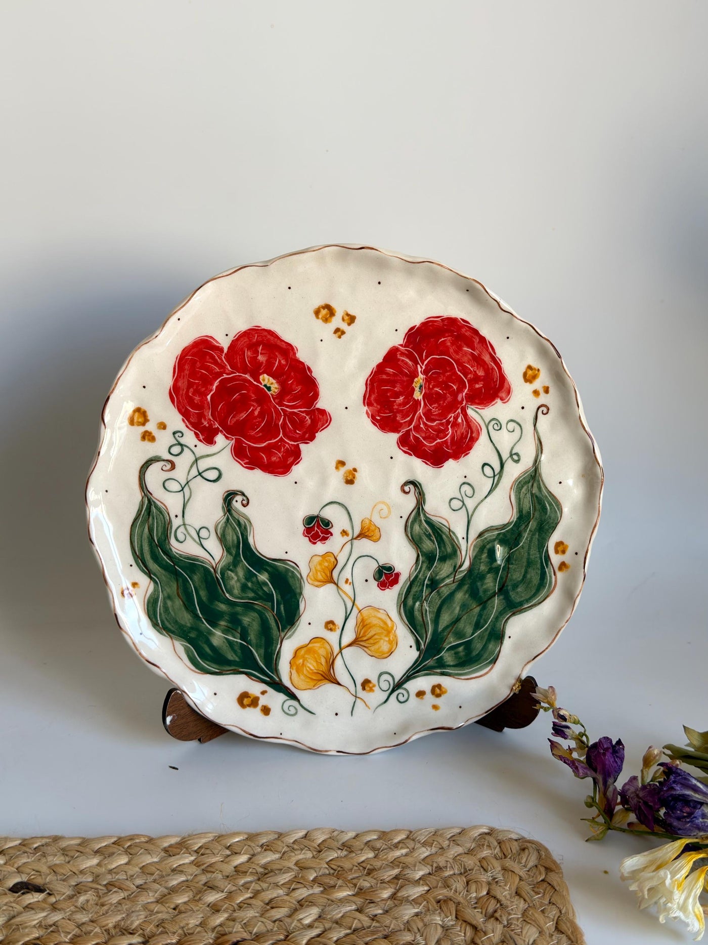 Red Poppies Plate
