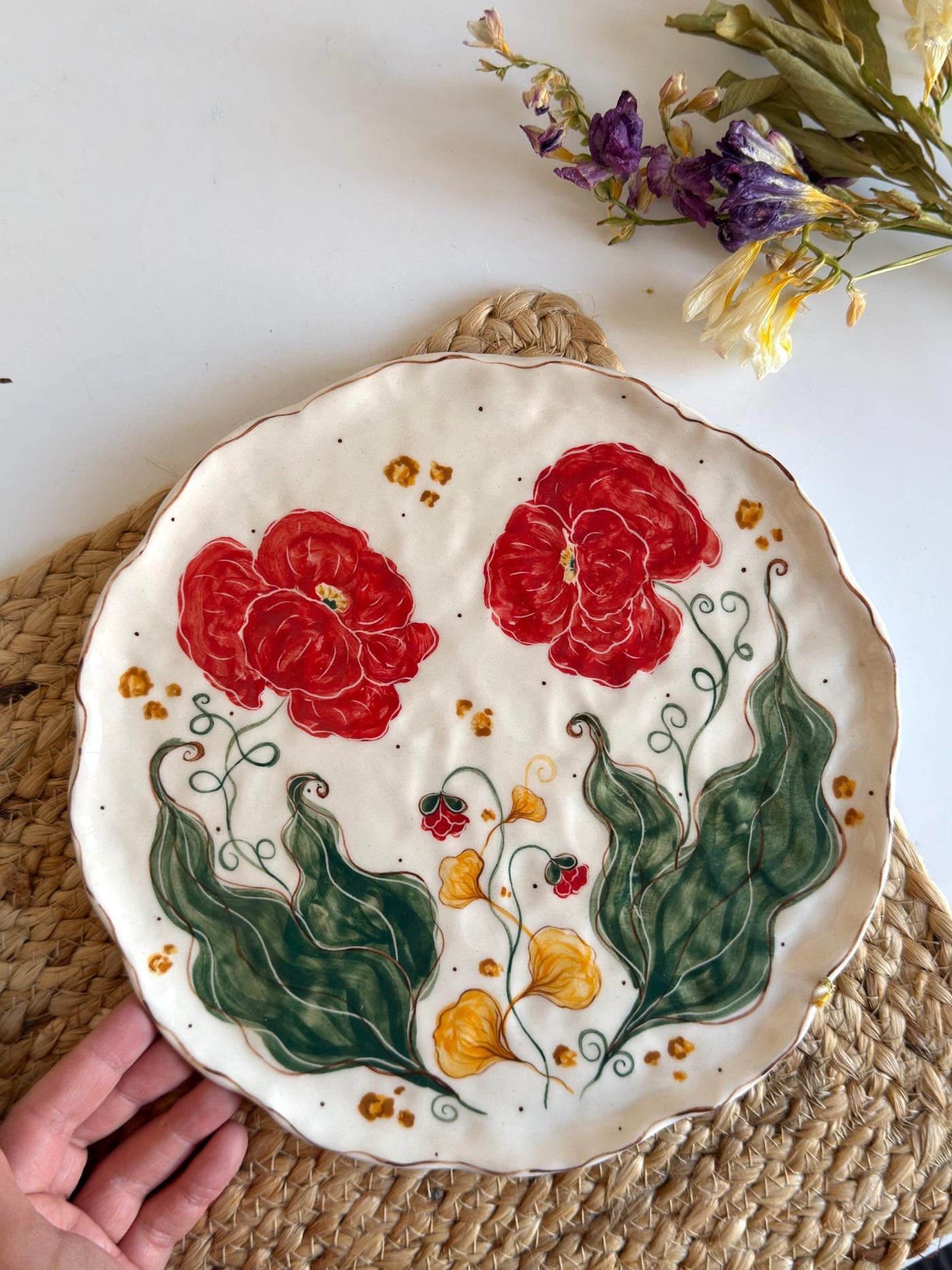 Red Poppies Plate