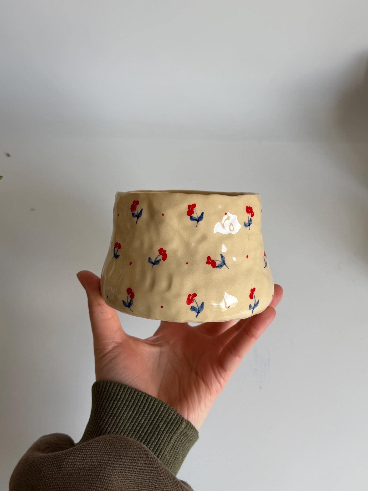 Botanical Poppy Design Utensil Holder