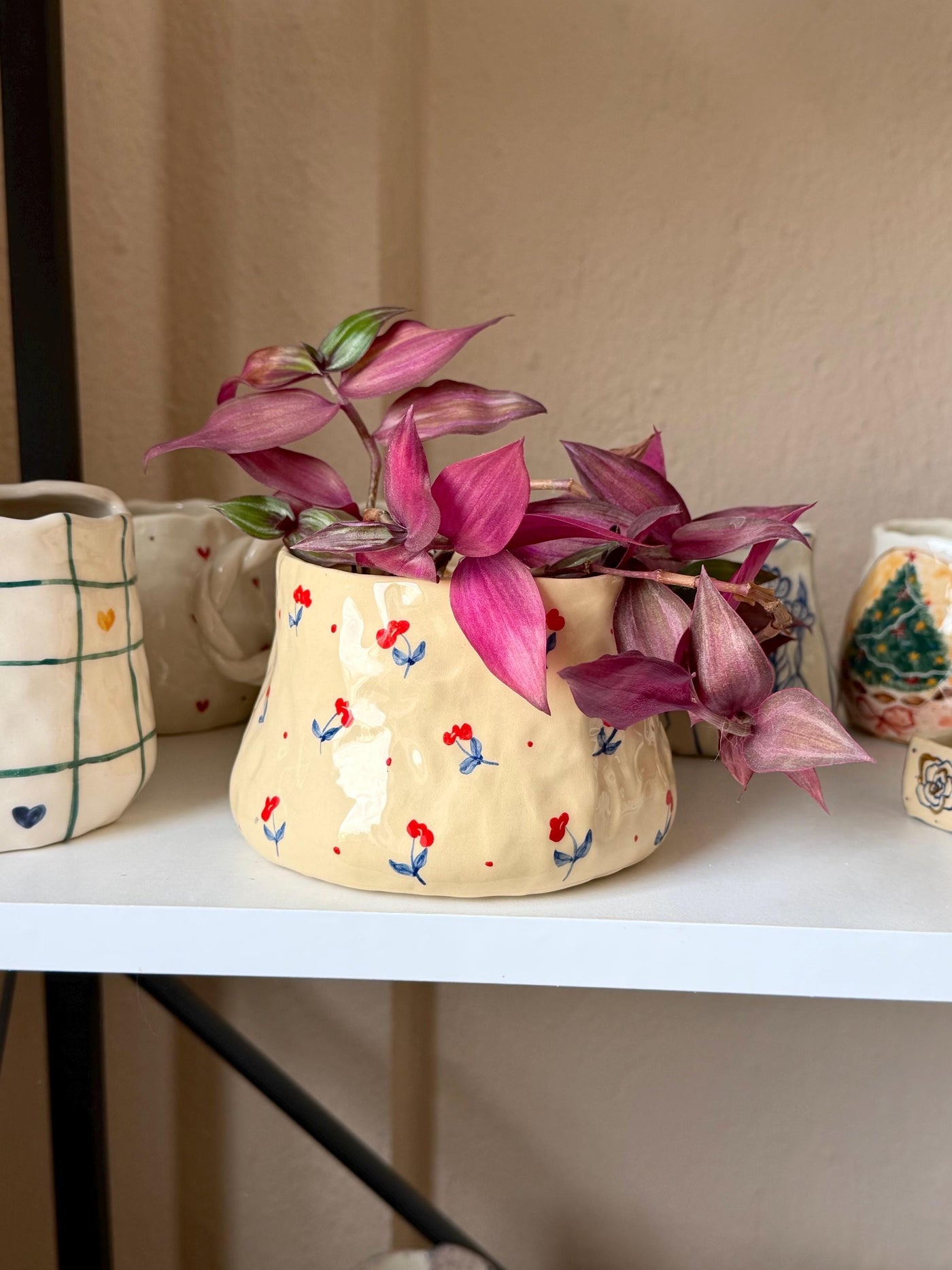 Botanical Poppy Design Utensil Holder
