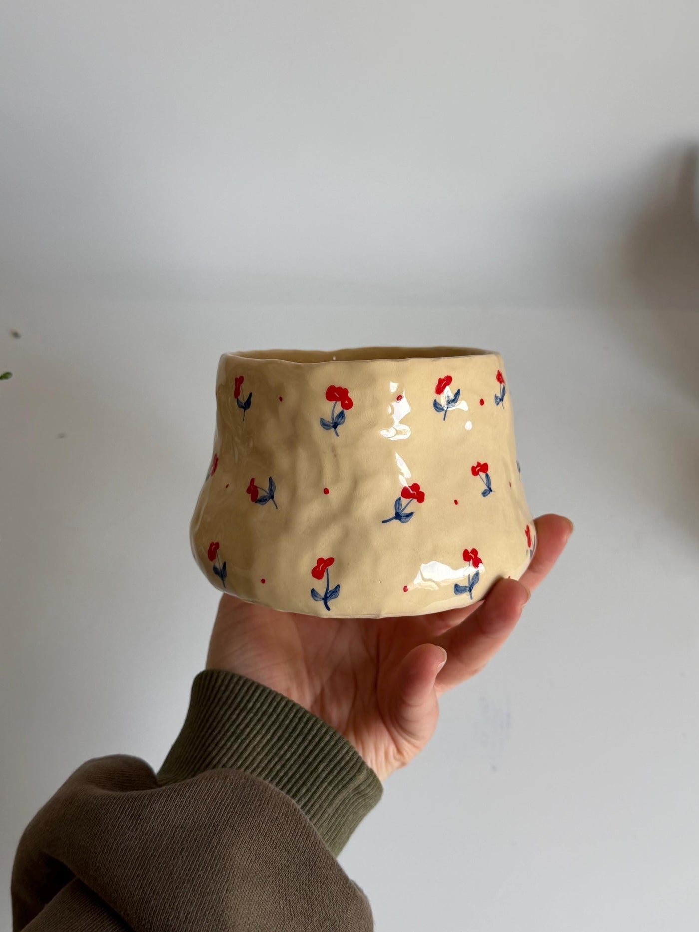 Botanical Poppy Design Utensil Holder