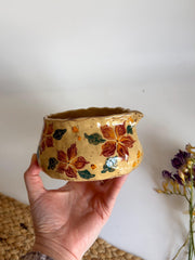 Botanical Scarlet Petal Bloom Illustrations Matcha Bowl