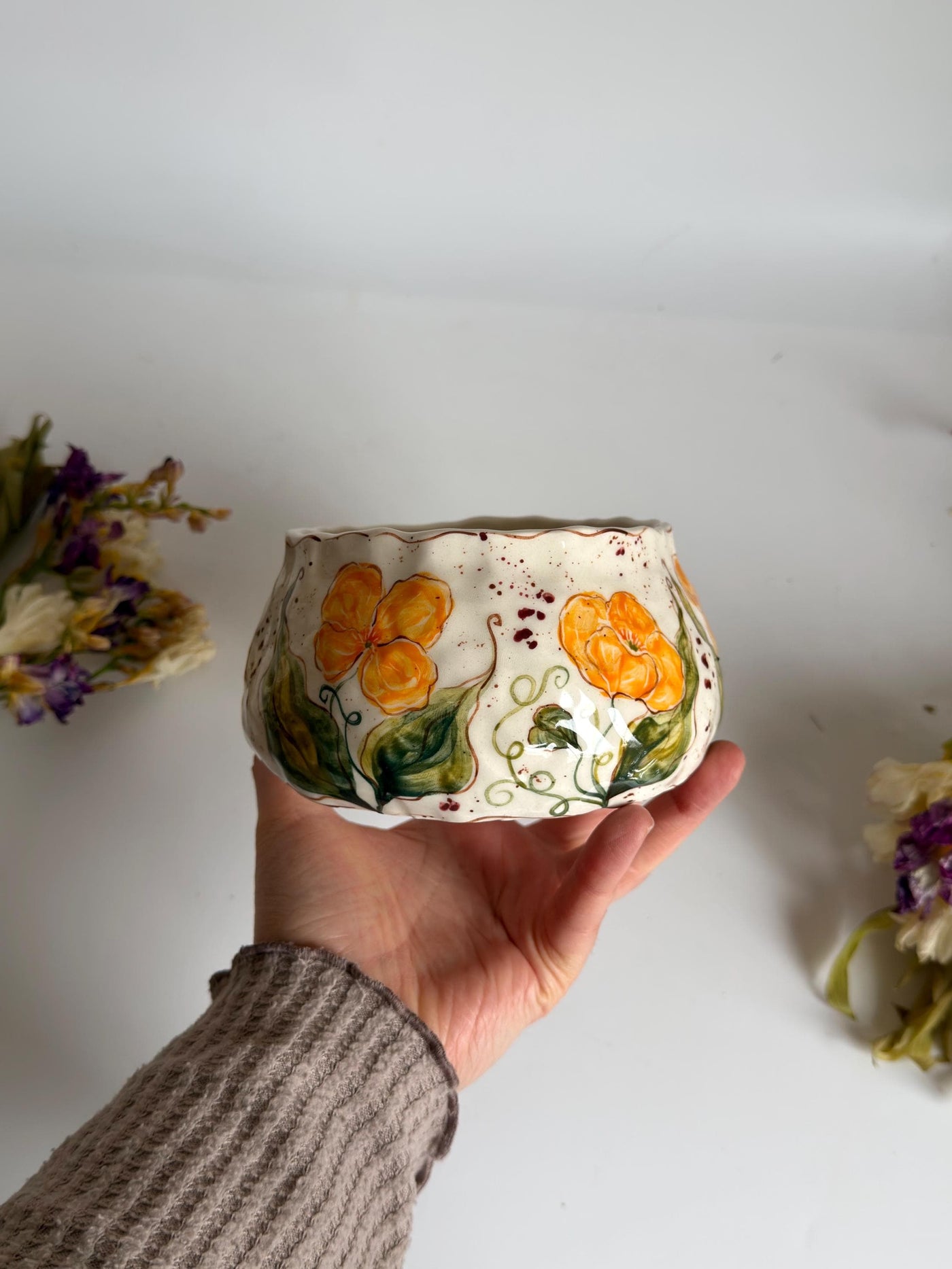 Bowl with California Poppy