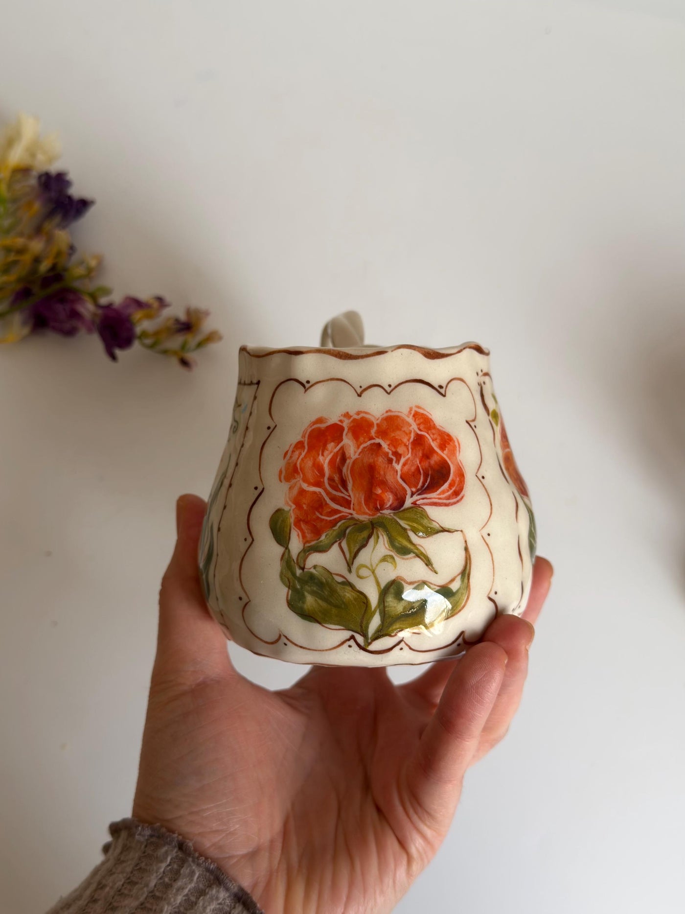 Braided Handle Unique Mug