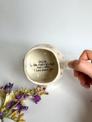 Personalized Cute Floral Minimalist Mug / Write