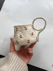 Personalized Cute Floral Minimalist Mug / Write