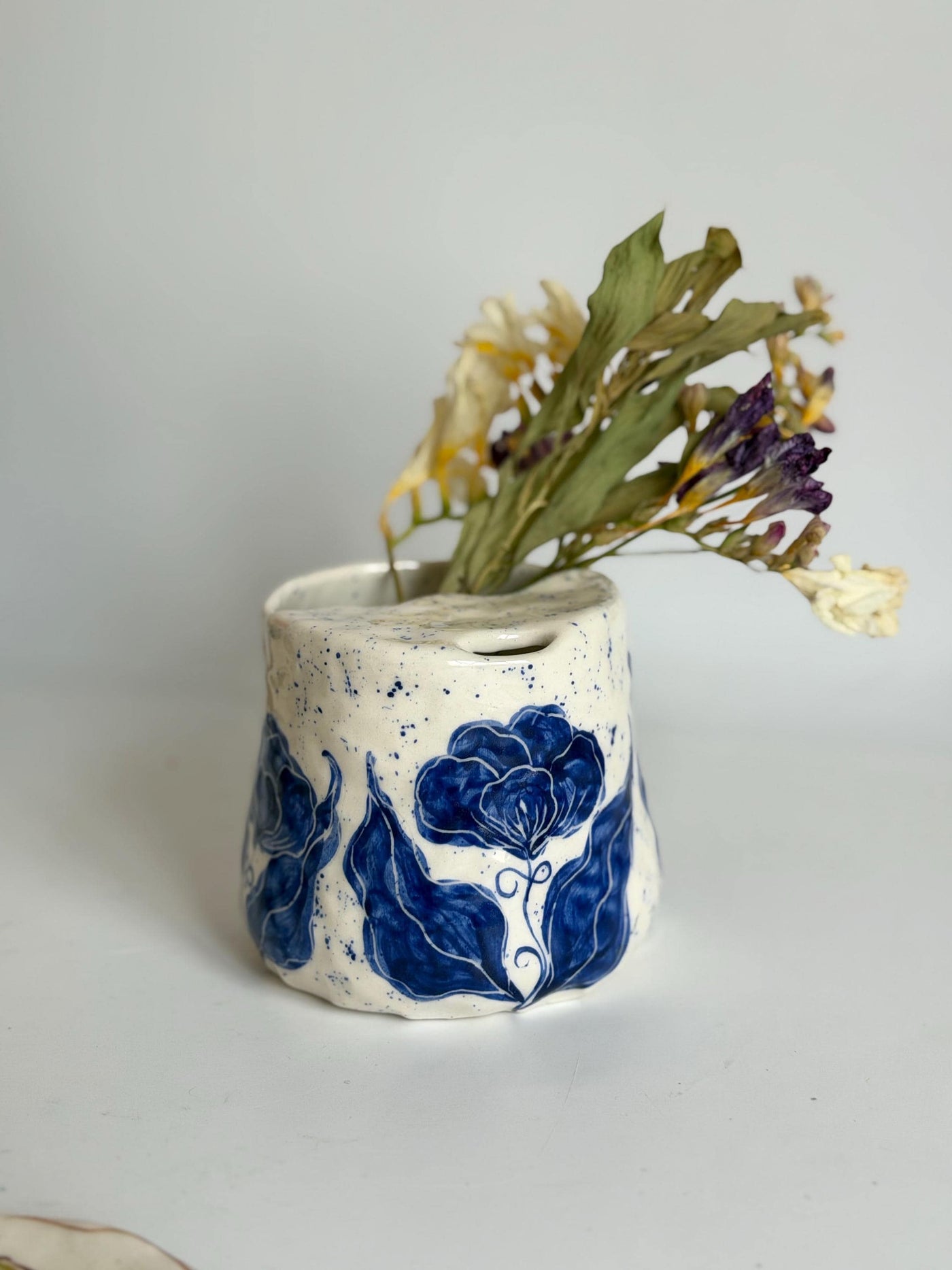 Blue Floral Travel Mug