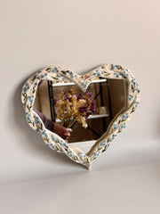 Forget Me Not Flowers Braided Frame Mirror