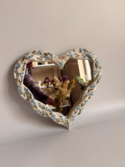 Forget Me Not Flowers Braided Frame Mirror