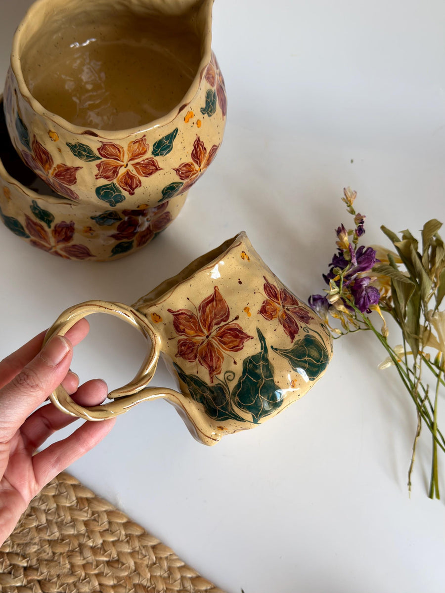 Scarlet Petal Bloom Mug