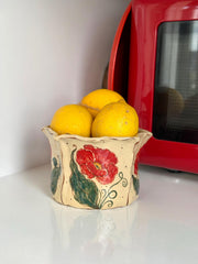 California Poppy Floral Illustration Cup