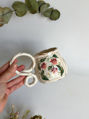 Pink, Orange Dreamy Flowers Mug