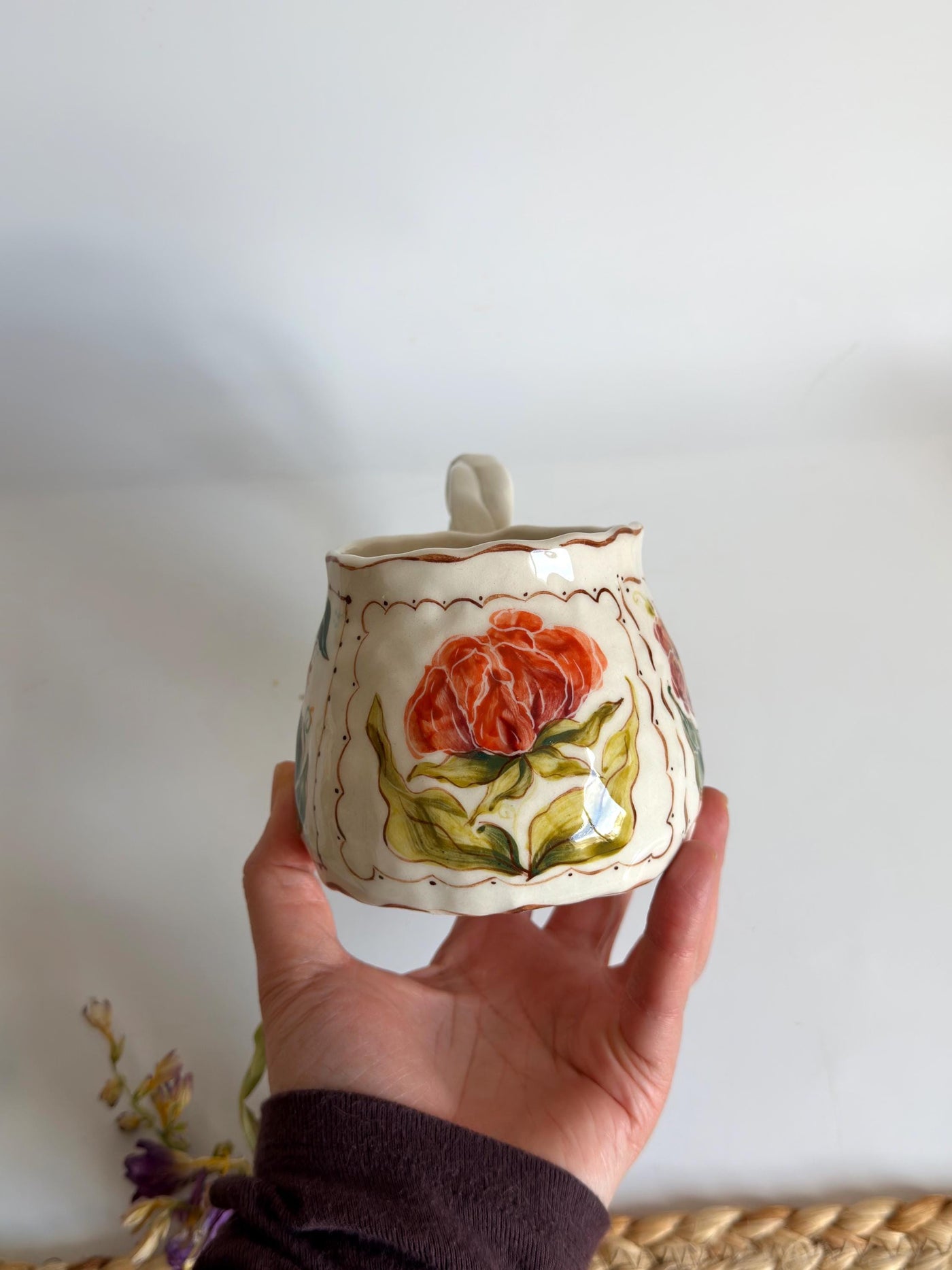 Braided Handle Unique Mug