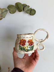 Braided Handle Unique Mug