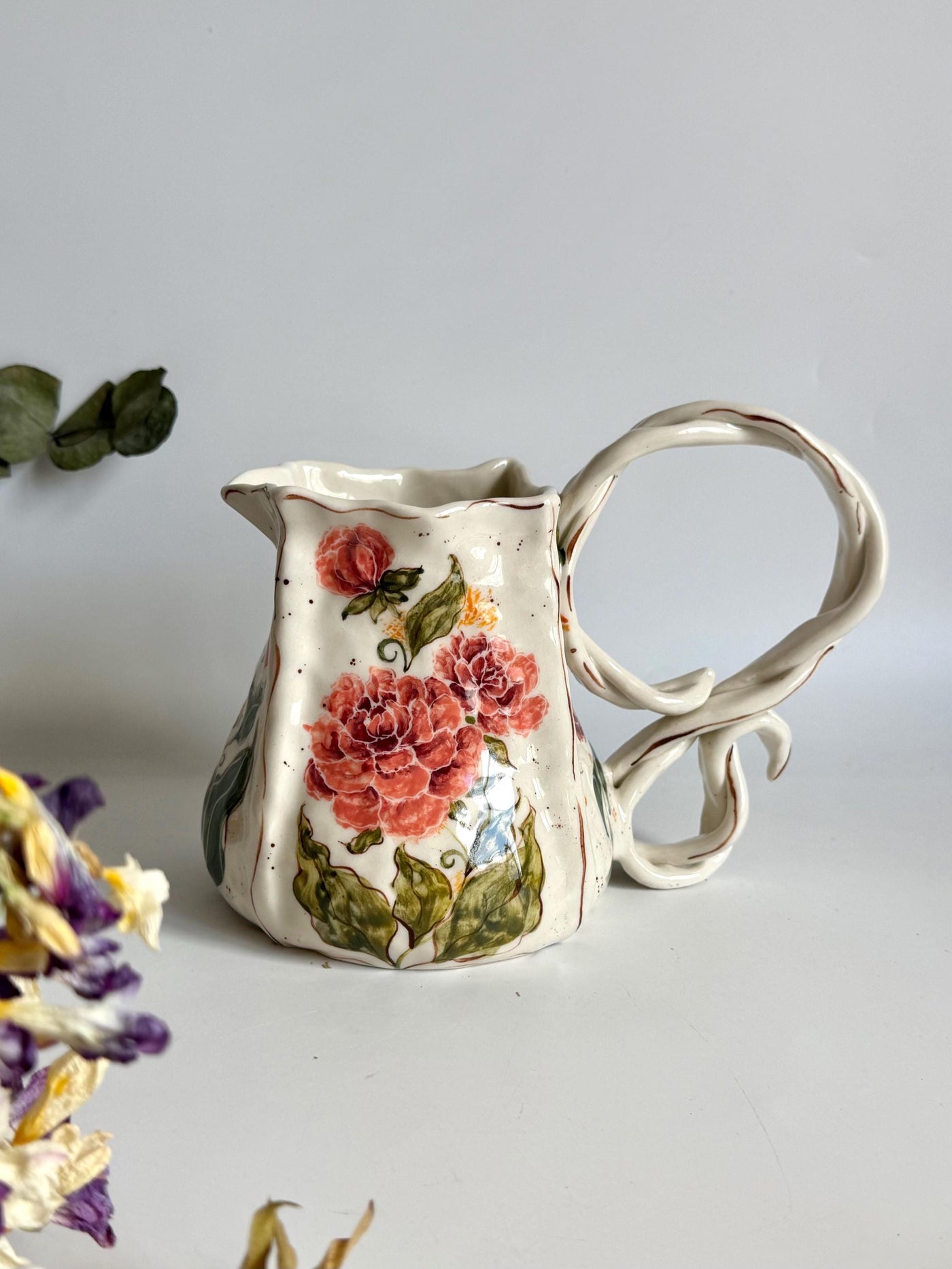 Pink Floral Pitcher