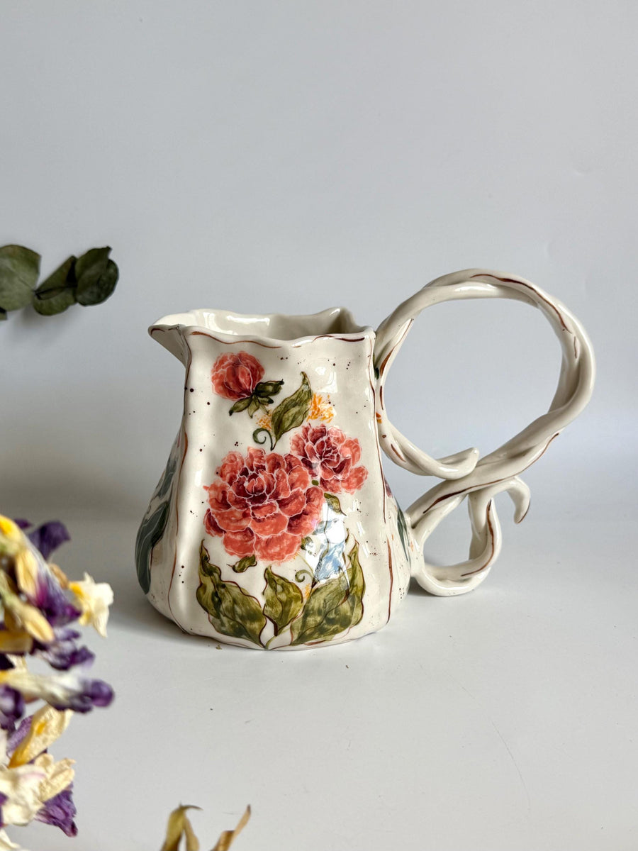 Pink Floral Pitcher