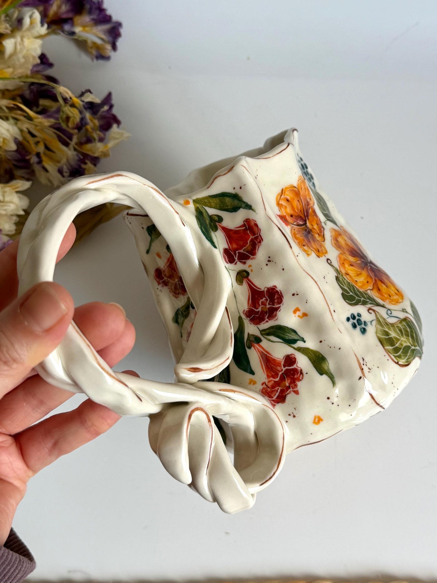 Pink Floral Pitcher