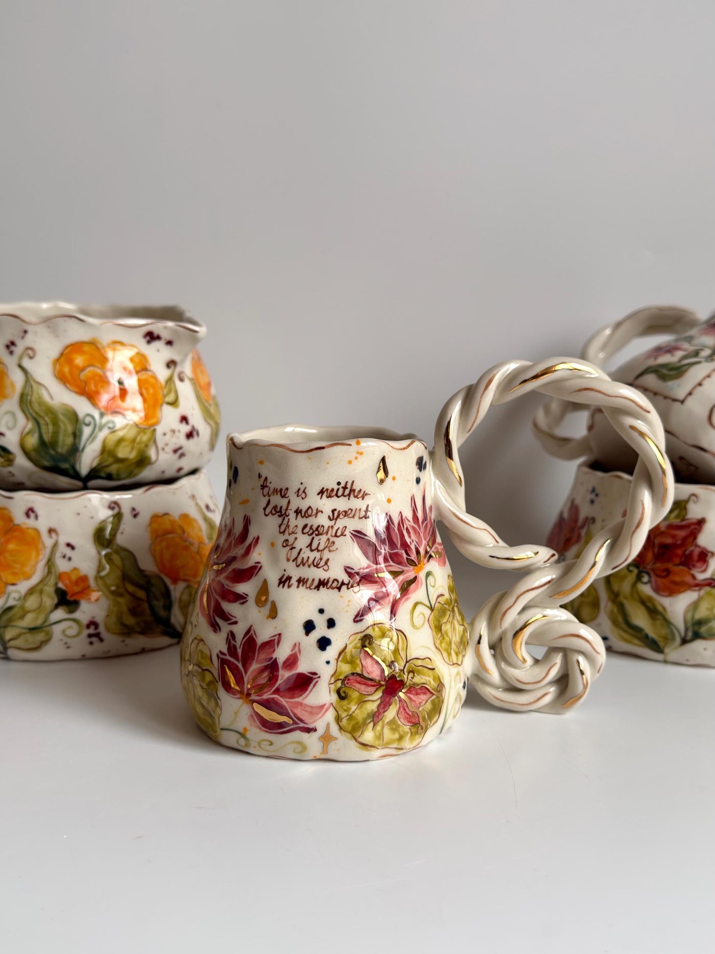 Water Lily, Butterfly and Dragonfly Mug