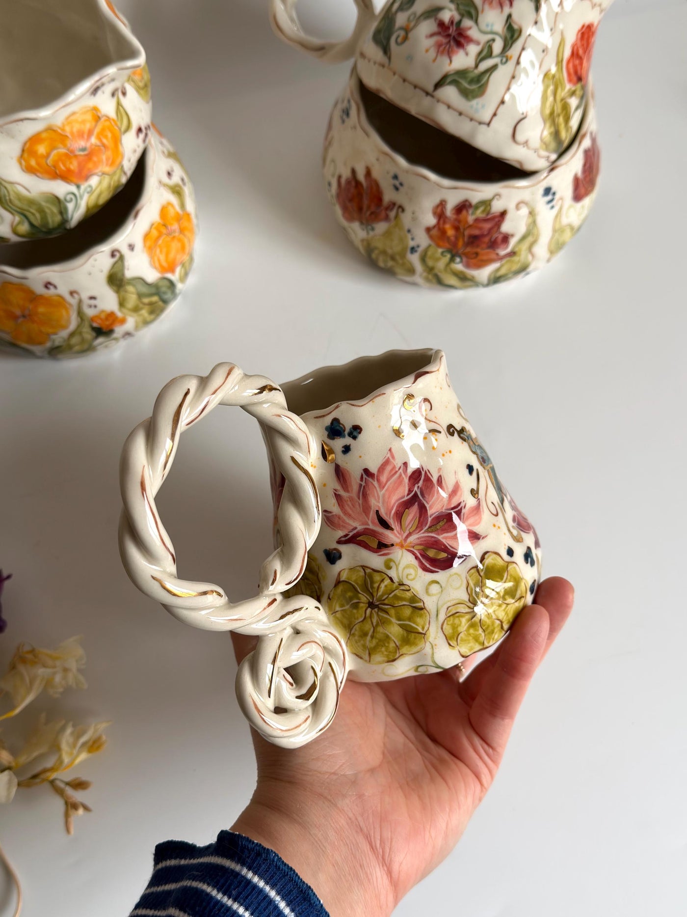 Water Lily, Butterfly and Dragonfly Mug