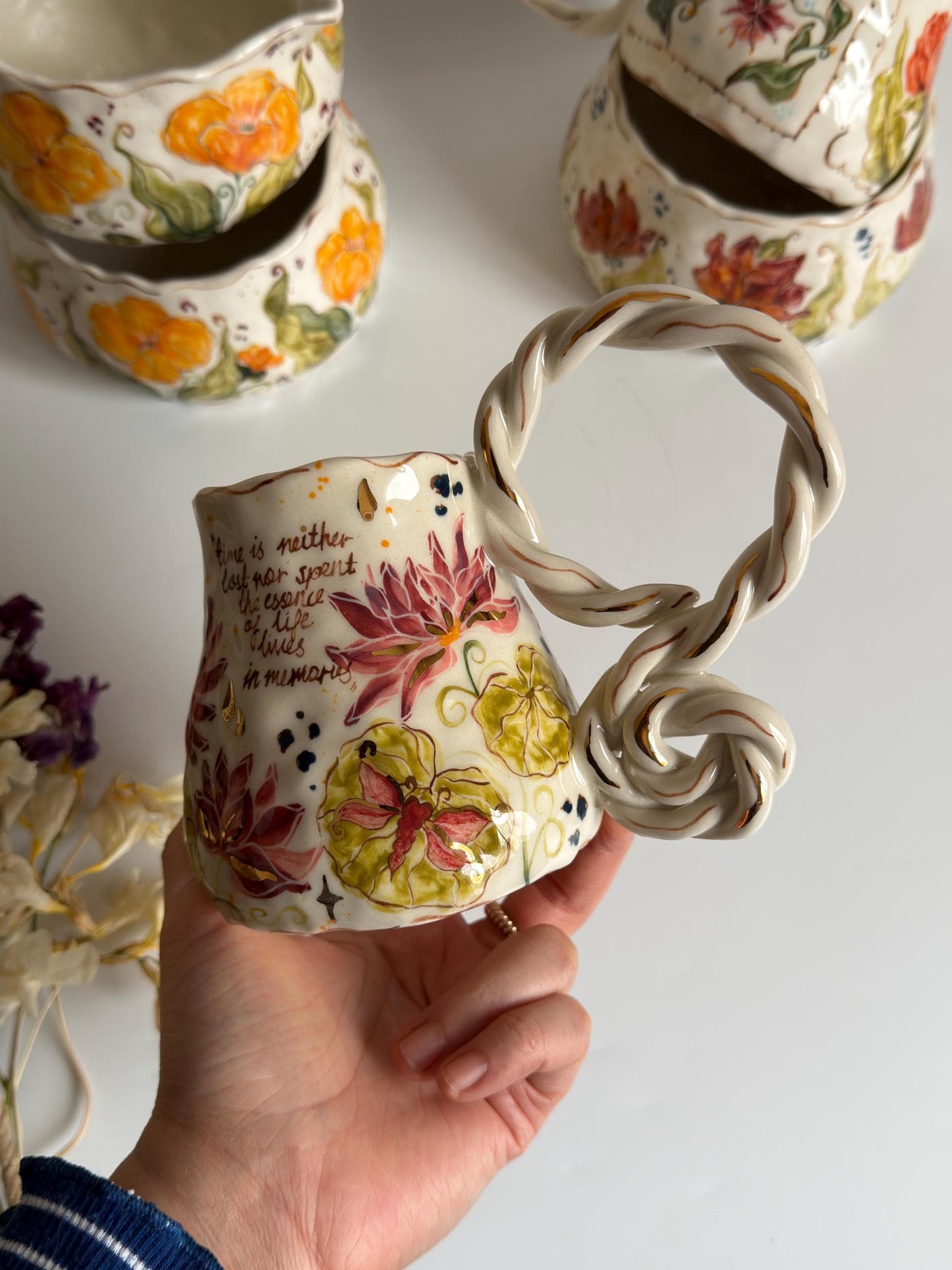 Water Lily, Butterfly and Dragonfly Mug