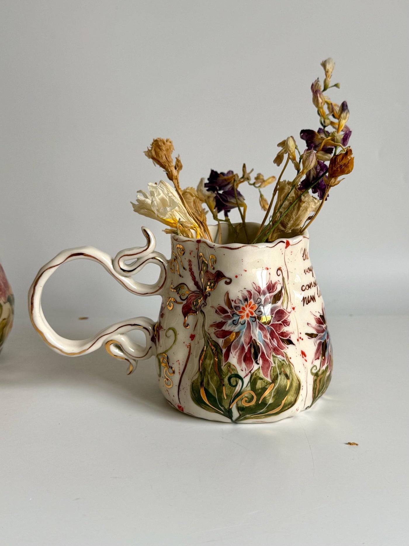 Blue Cremon Flowers Mug