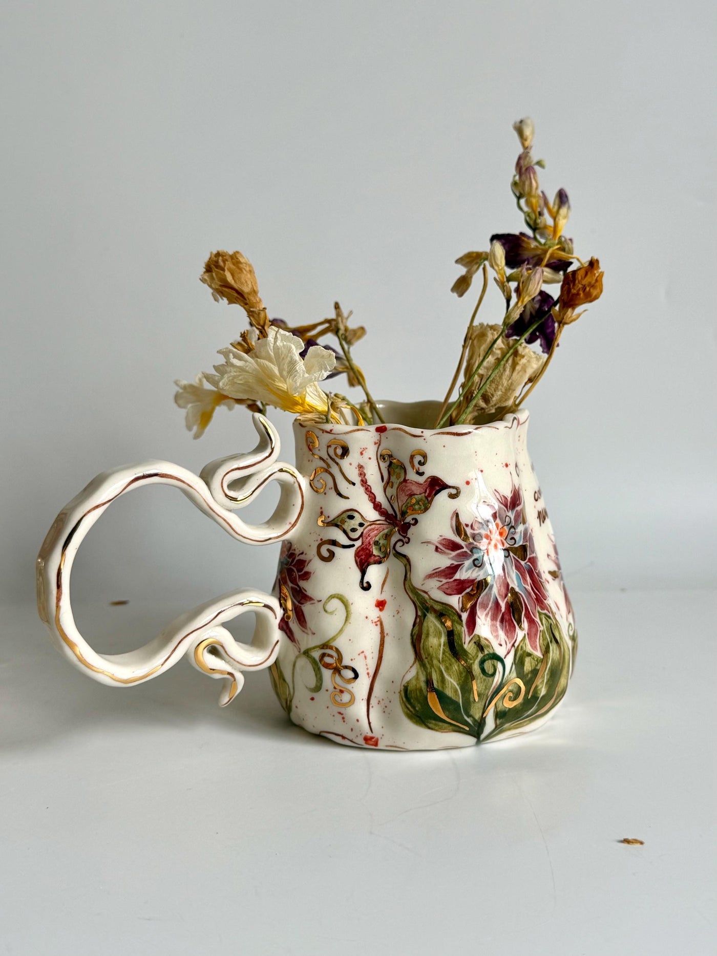 Blue Cremon Flowers Mug