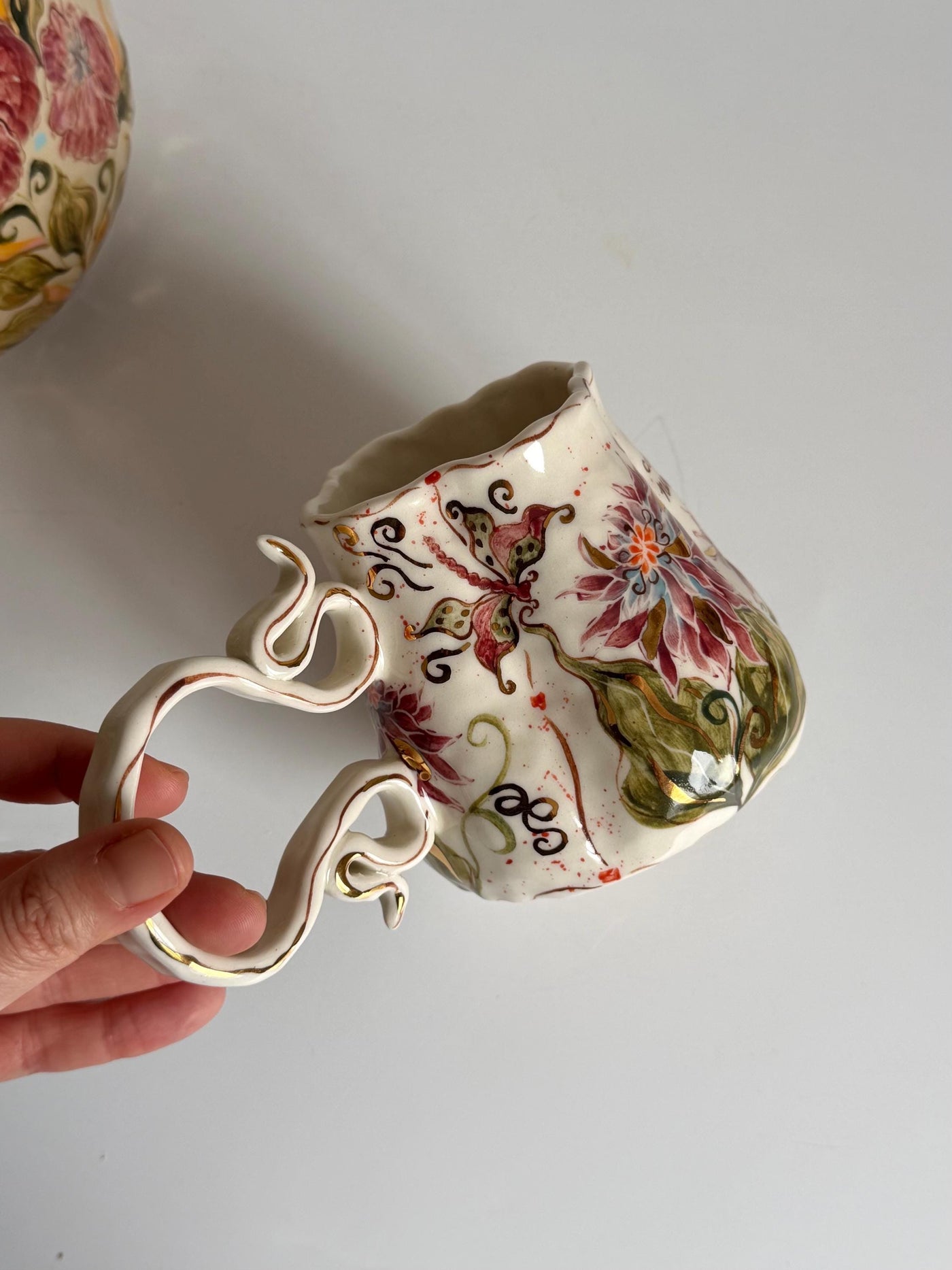 Blue Cremon Flowers Mug