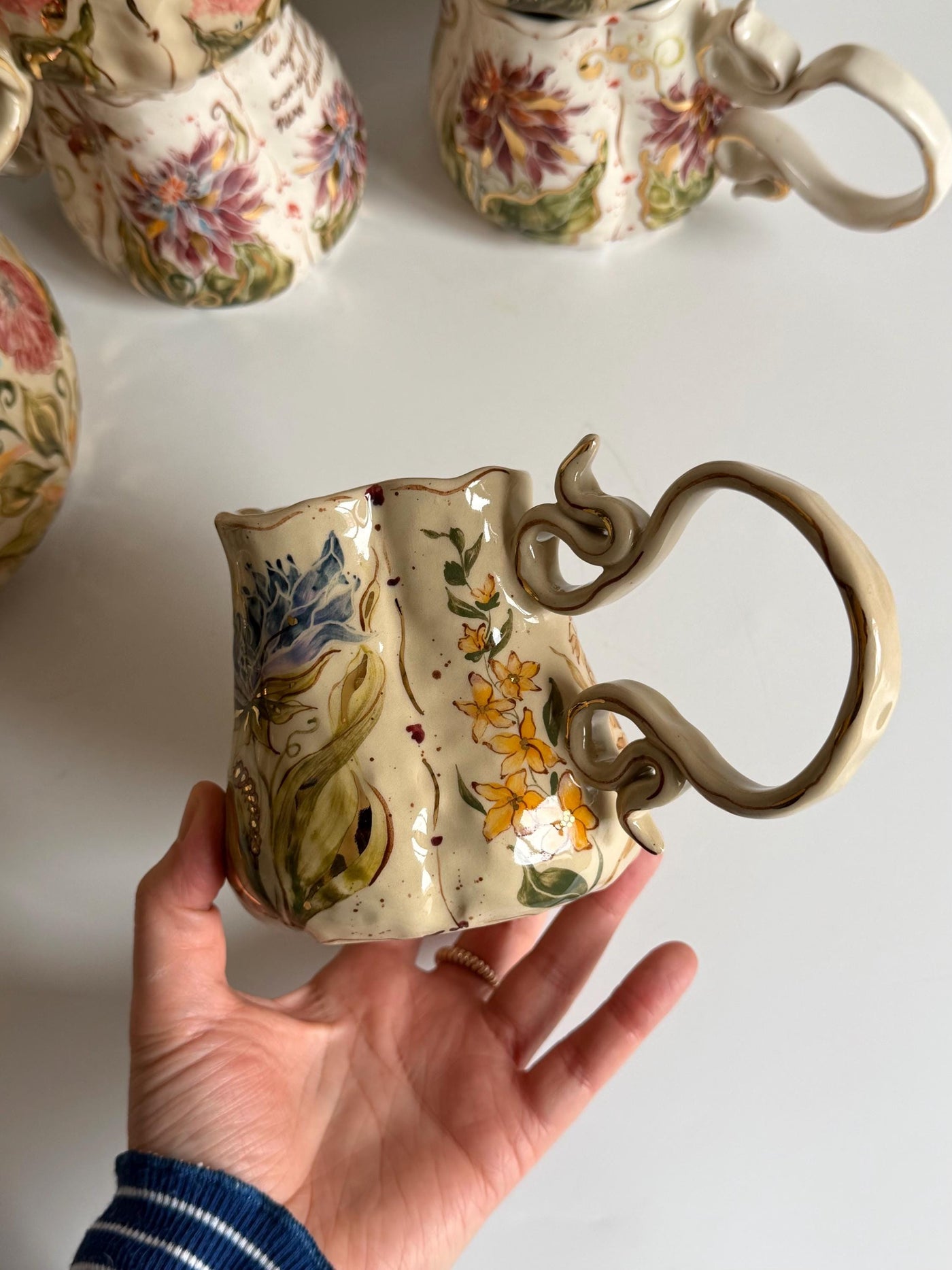 Never Let Your Roots Dry Artistic Cremon Flowers Mug