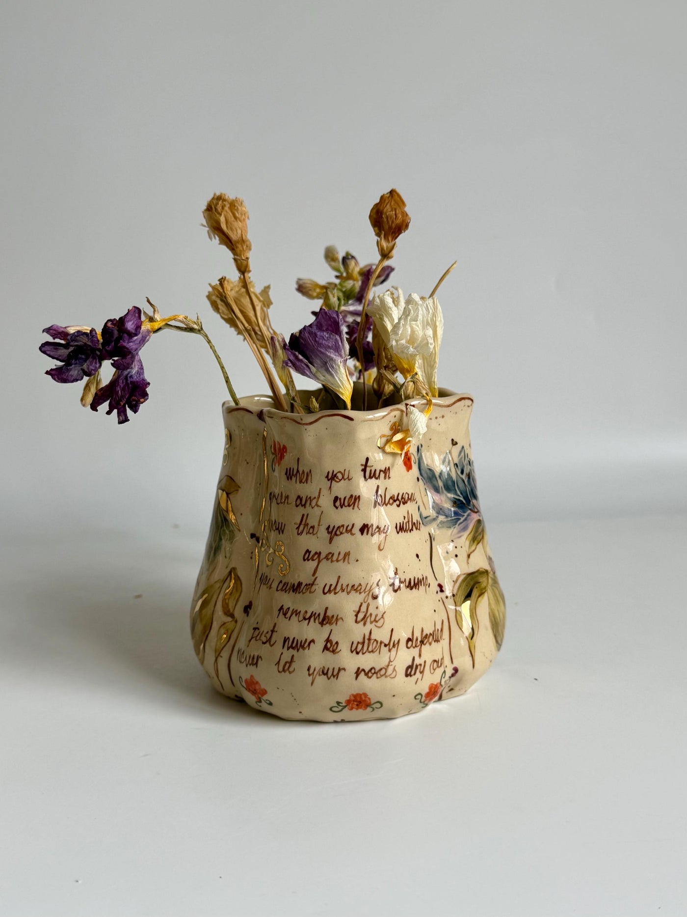 Never Let Your Roots Dry Artistic Cremon Flowers Mug