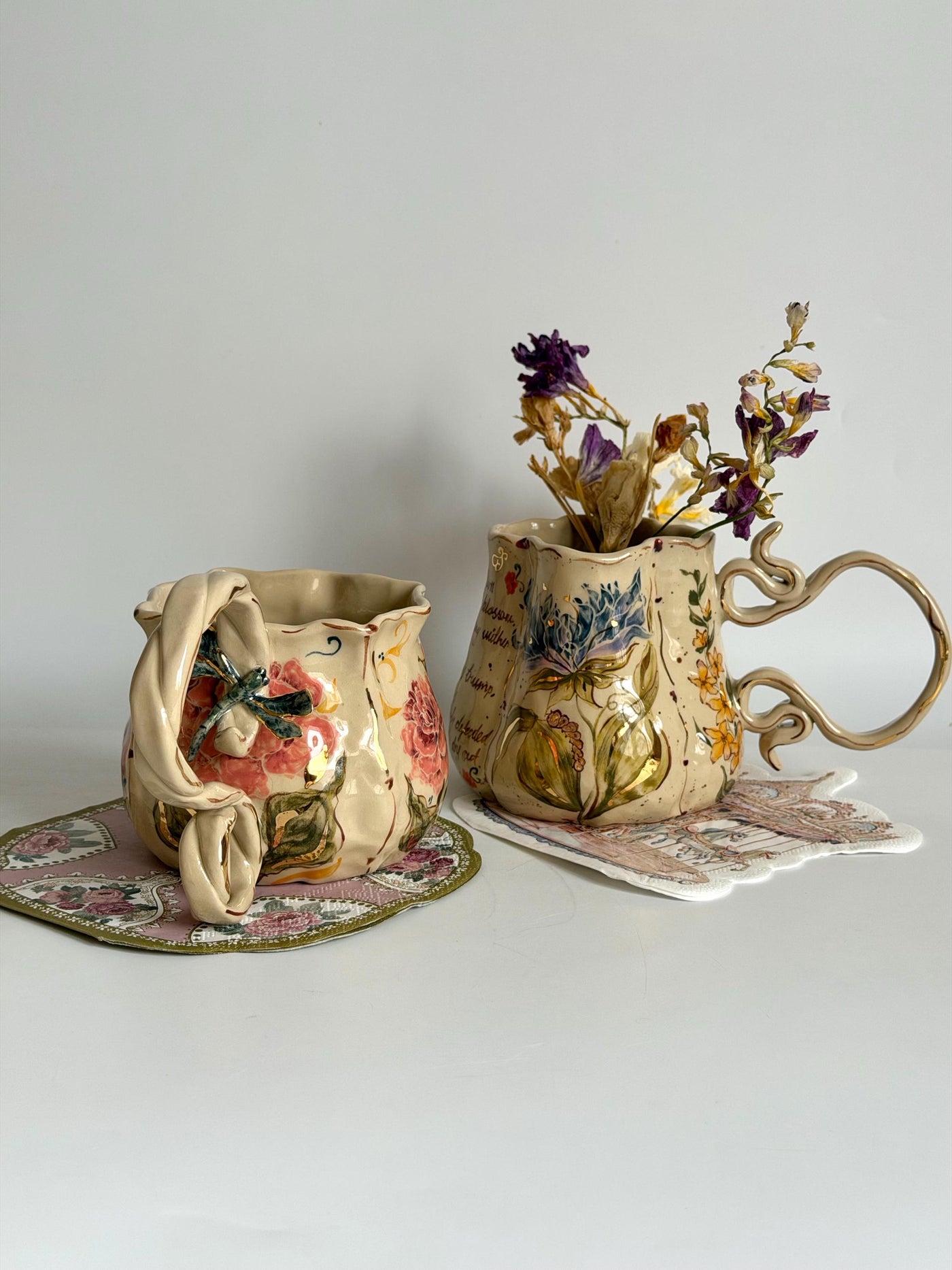 Never Let Your Roots Dry Artistic Cremon Flowers Mug