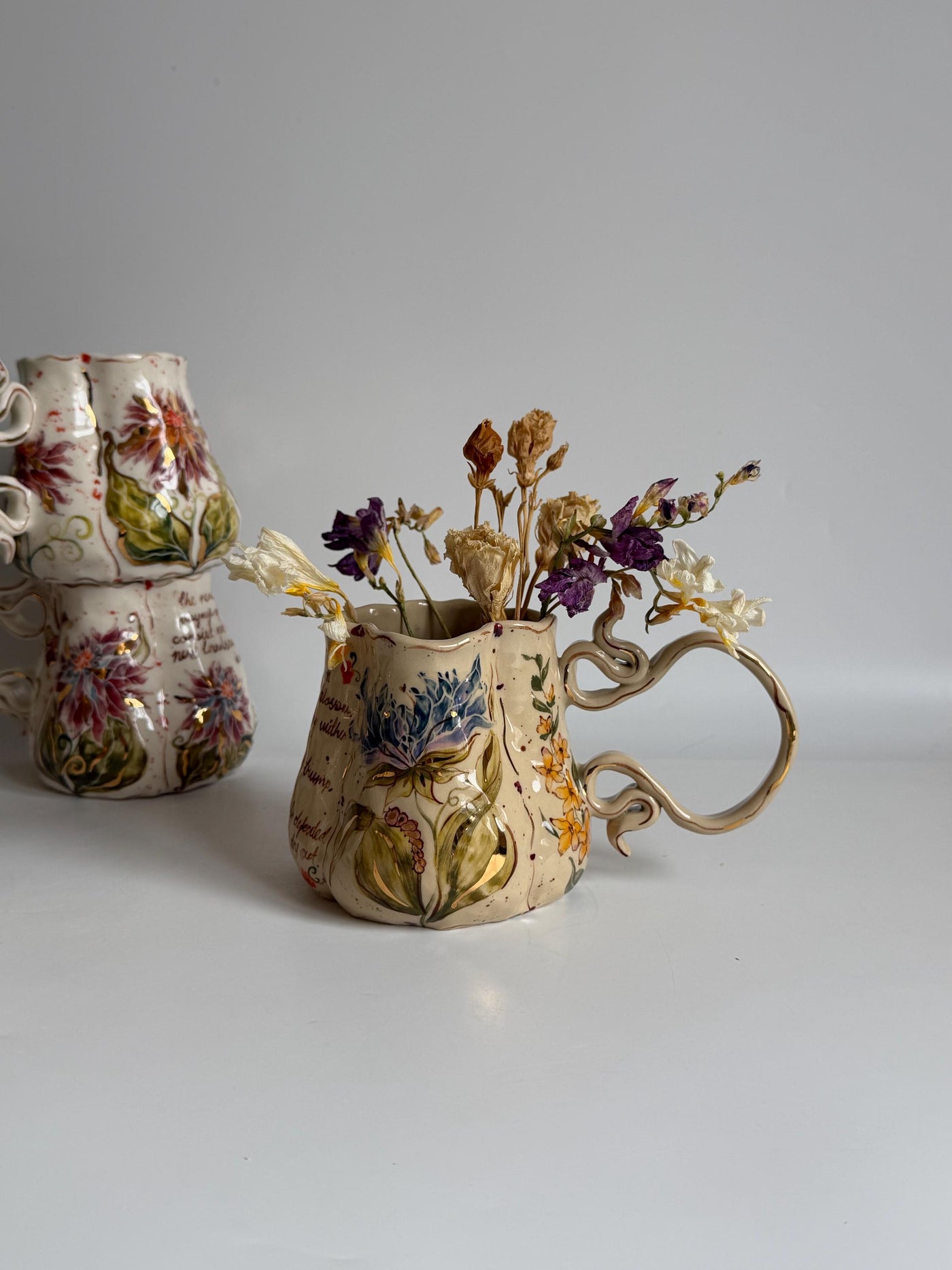 Never Let Your Roots Dry Artistic Cremon Flowers Mug