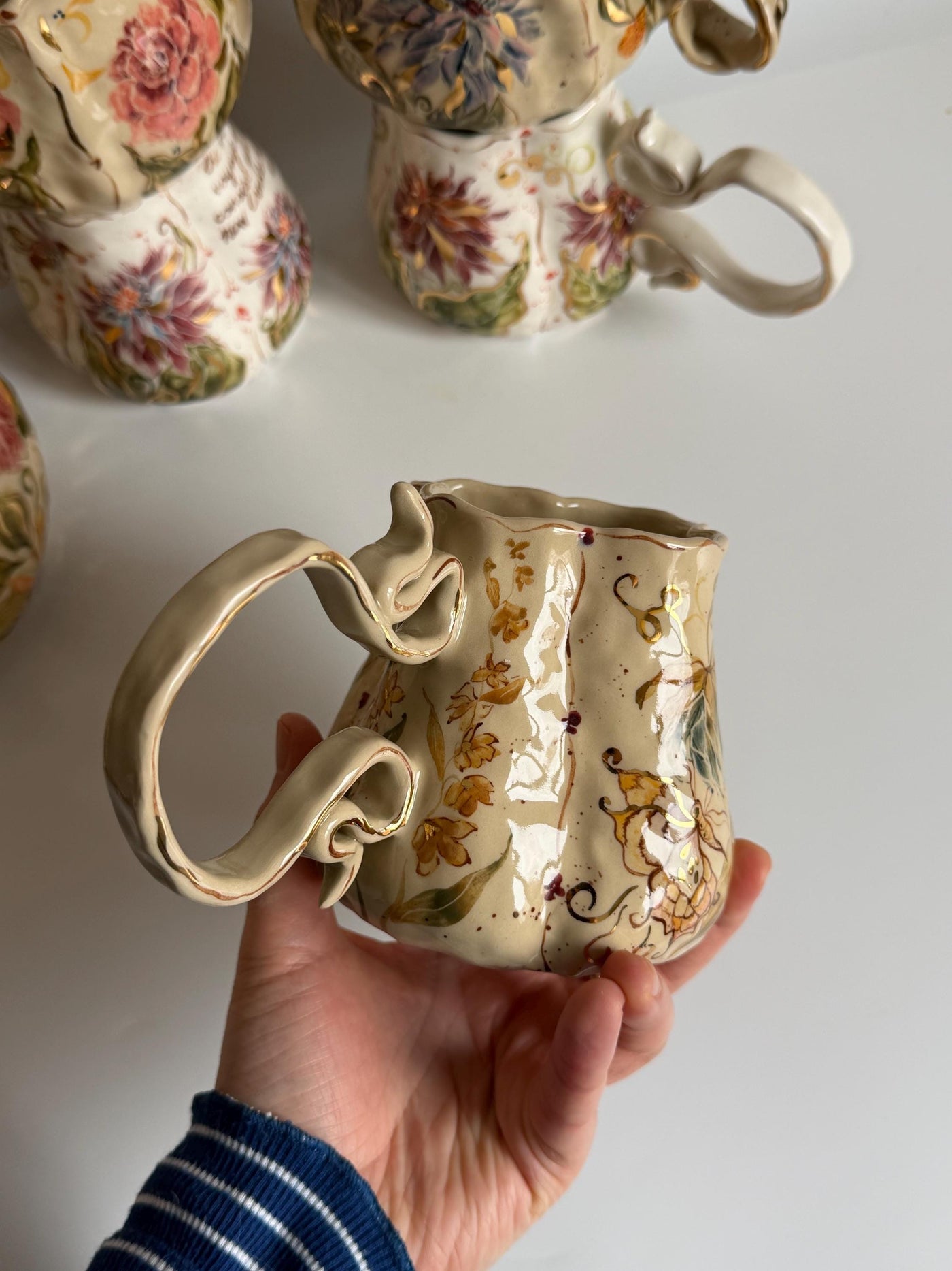 Never Let Your Roots Dry Artistic Cremon Flowers Mug