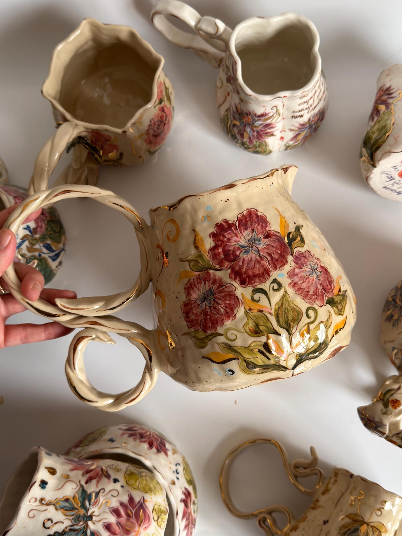 Pitcher with Gold Detailed