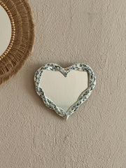 Forget Me Not Flowers Braided Frame Mirror