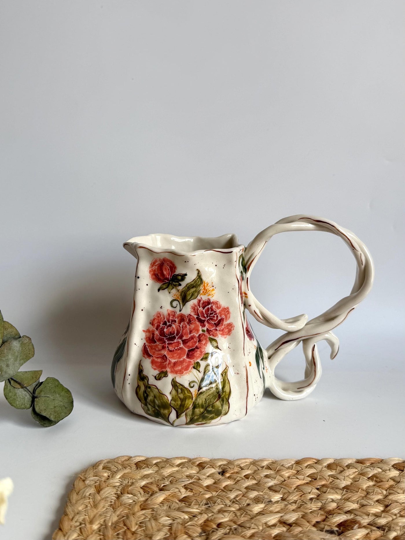 Pink Floral Pitcher