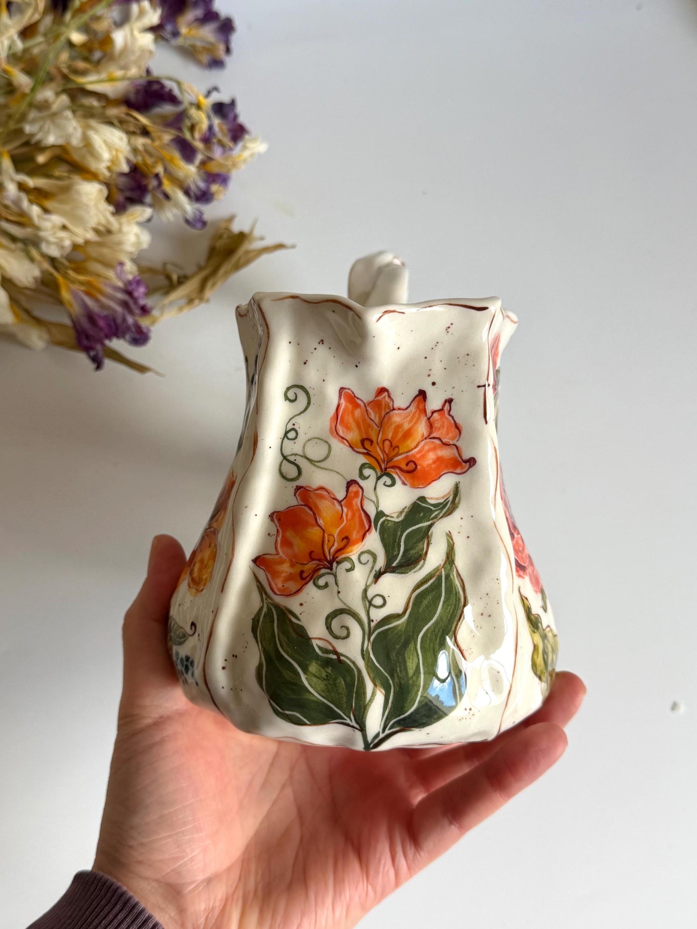 Pink Floral Pitcher