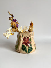 Spring Flowers Dragonfly Travel Mug