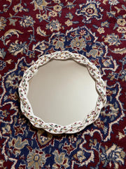 Floral Braided Frame Mirror,