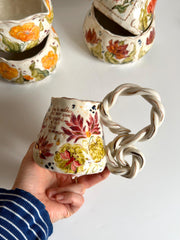 Butterfly and Dragonfly Lotus Floral Mug