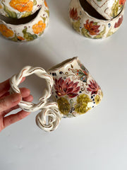 Butterfly and Dragonfly Lotus Floral Mug