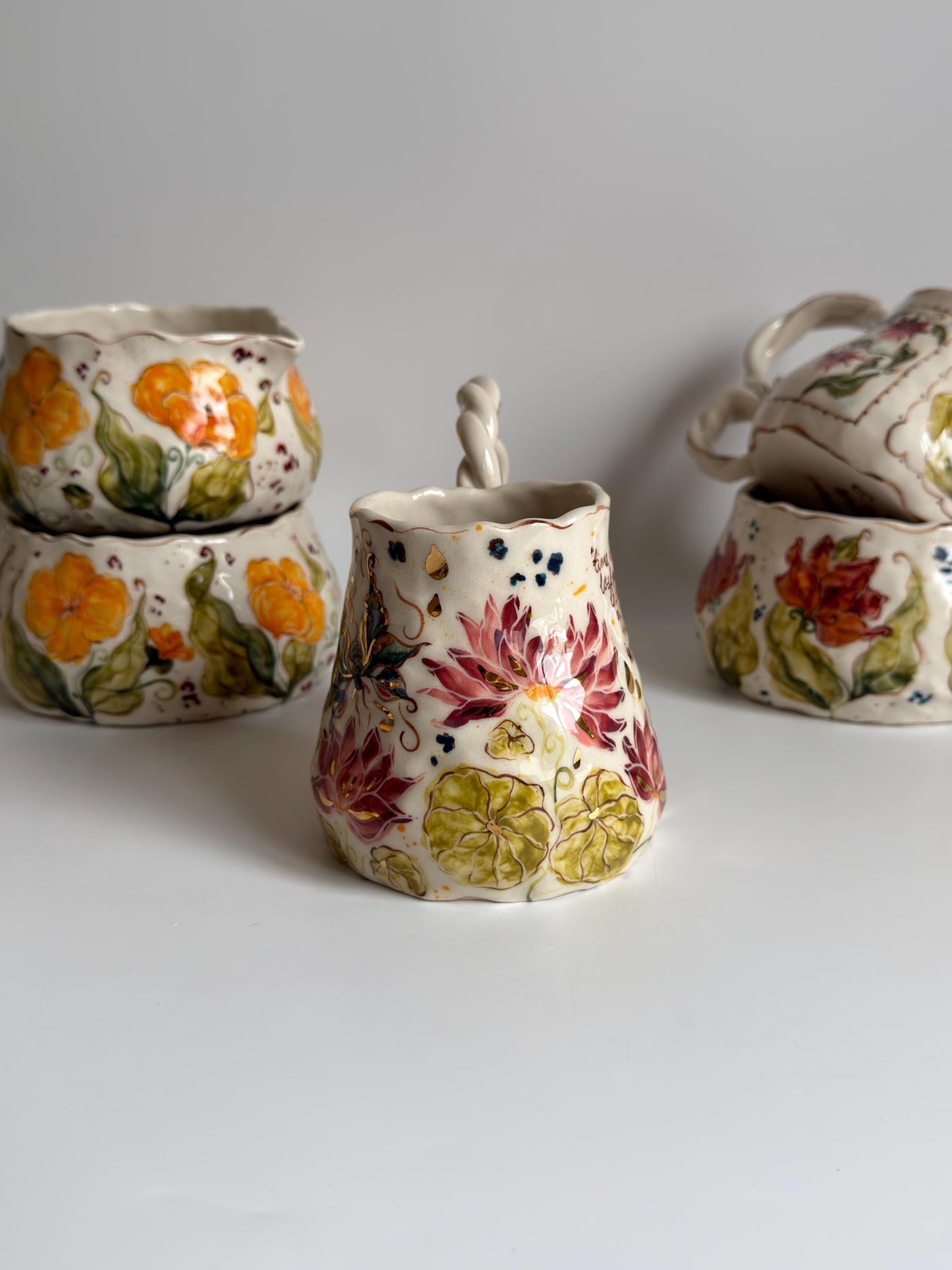 Water Lily, Butterfly and Dragonfly Mug