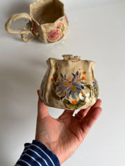 Artistic Blue Cremon Flowers Mug