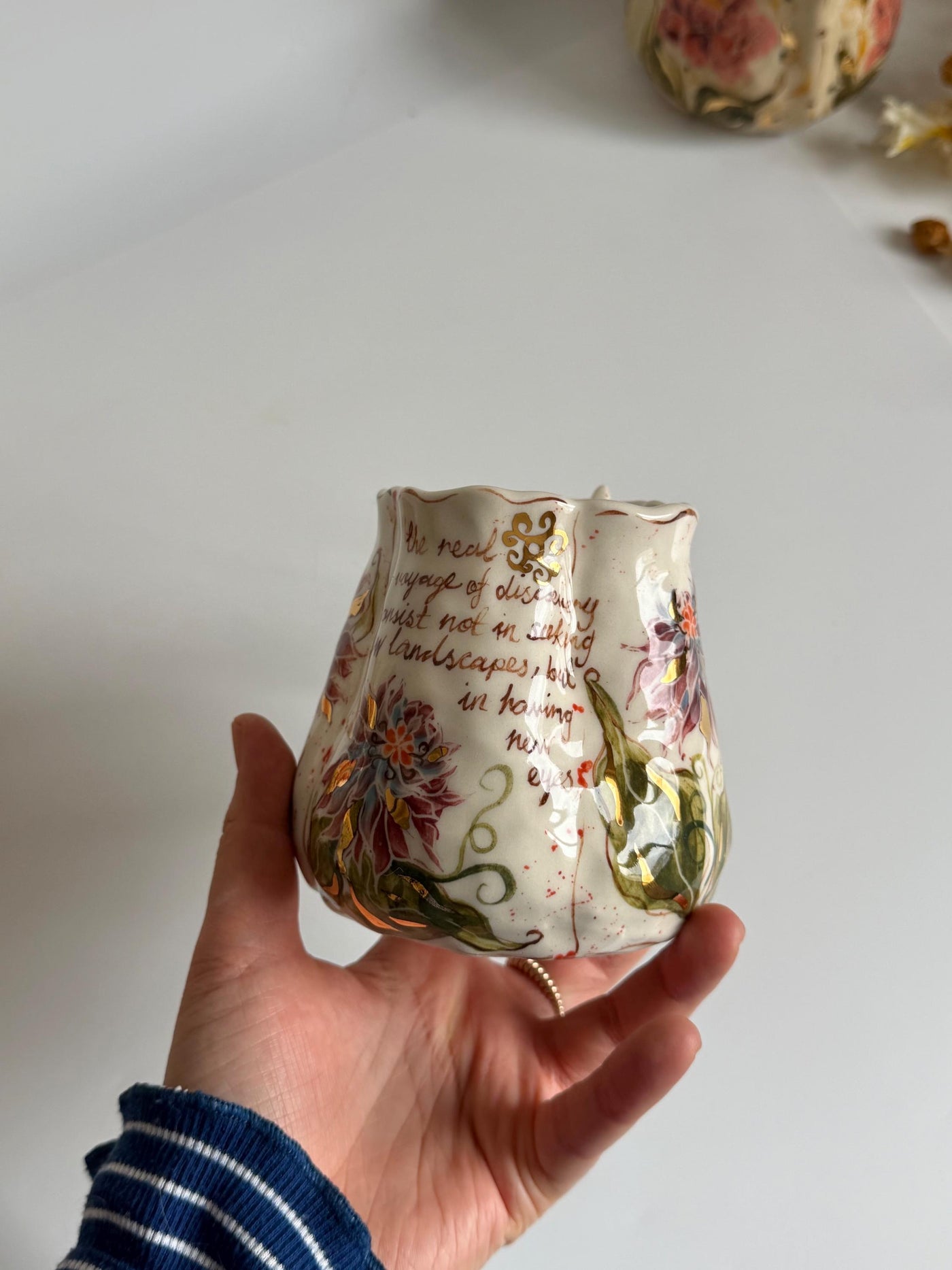 Blue Cremon Flowers Mug