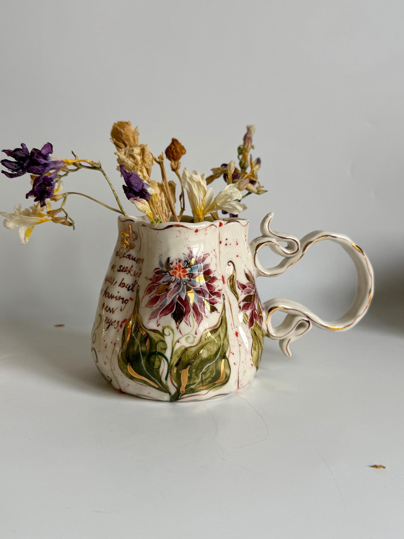Blue Cremon Flowers Mug