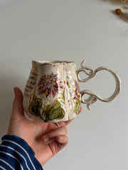 Blue Cremon Flowers Mug