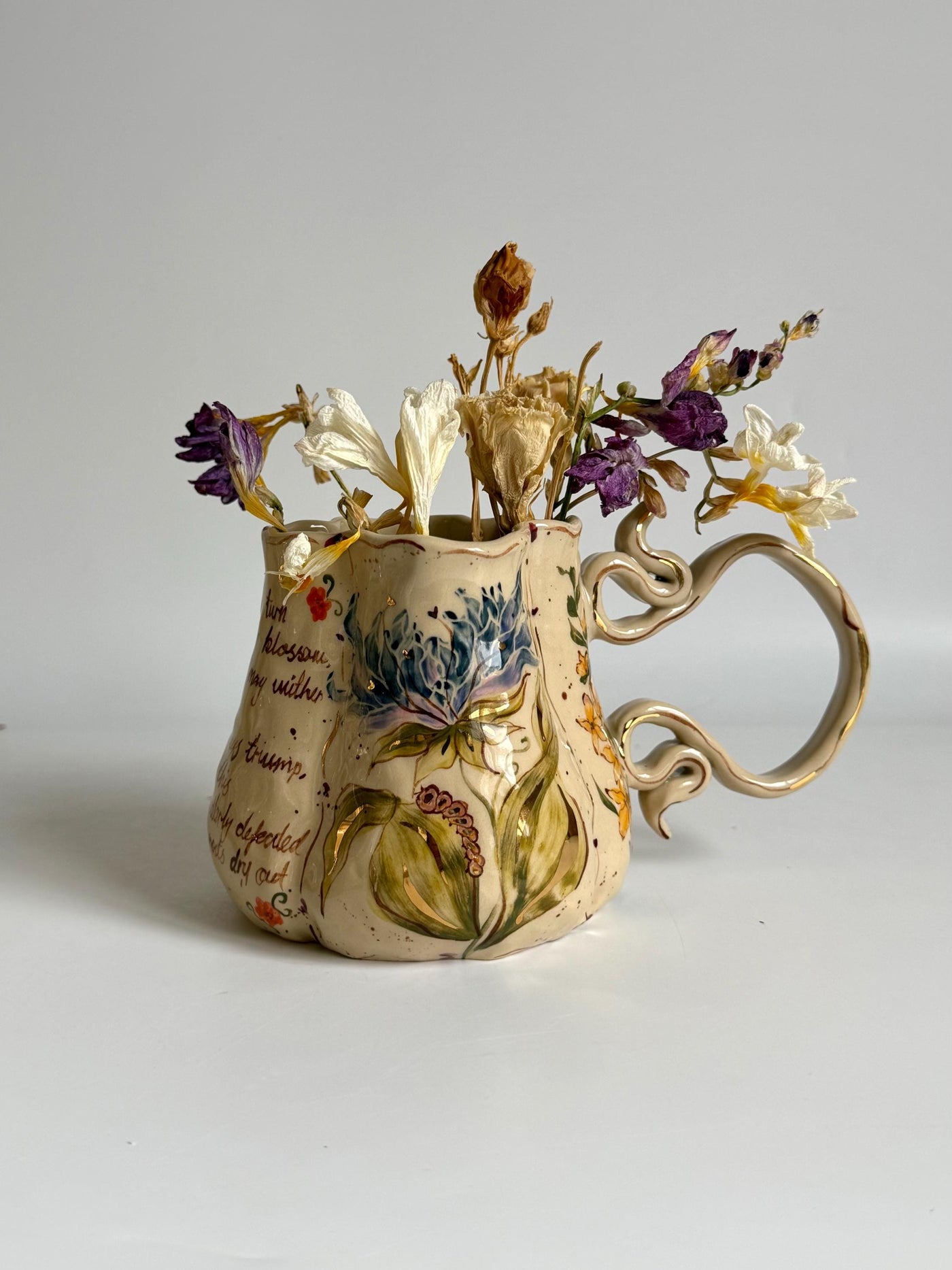 Never Let Your Roots Dry Artistic Cremon Flowers Mug